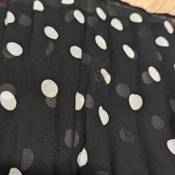 Torrid Polka Dot Black Pleated Midi Skirt Large - Picture 6 of 7